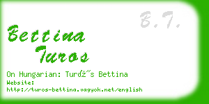 bettina turos business card